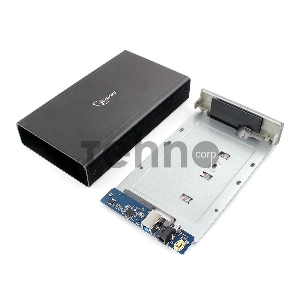 Внешний корпус 3.5 Gembird EE3-U3S-80, чёрный, USB 3.0, SATA, HDD/SSD, алюминий, сенсорная кнопка, блок питания