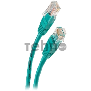Патчкорд литой Telecom UTP кат.5е 5,0м зеленый