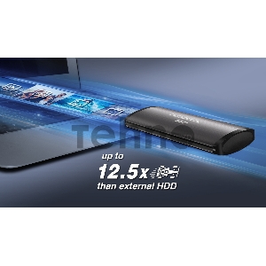 Накопитель внешний 1.8; 512GB ADATA SE760 Black External SSD ASE760-512GU32G2-CBK USB 3.2 Gen 2 Type-C, 1000R, USB 3.2 Type-C to C cable,USB 3.2 Type-C to A cable, Quick Start Guide, RTL