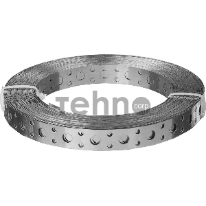 Лента перфорированная 12х0,55, оцинкованная прямая (25 м) - накл. | 123882 | Tech-KREP Лента перфорированная 12х0,55, оцинкованная прямая (25 м) - накл. | 123882 | Tech-KREP
