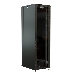 Шкаф коммутационный WRline (WR-TT-2766-AS-RAL9004) напольный 27U 600x600мм пер.дв.стекл задн.дв.стал.лист 2 бок.пан. 800кг черный 510мм 1388мм IP20 сталь, фото 2