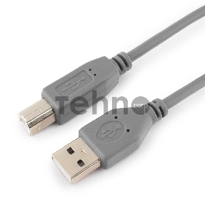 Кабель USB 2.0 Pro Cablexpert CCP-USB2-AMBM-6G, AM/BM, 1.8м, экран, серый