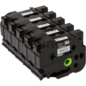 Ламинированная клеящаяся лента Brother HGE251V5 (белая, ширина 24 мм x 8 м, уп. 5 шт.) Ламинированная клеящаяся лента Brother HGE251V5 (белая, ширина 24 мм x 8 м, уп. 5 шт.)
