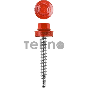 Саморезы СКД кровельные, RAL 3003 рубиново-красный, 80 х 4.8 мм, 140 шт, для деревянной обрешетки, ЗУБР Профессионал