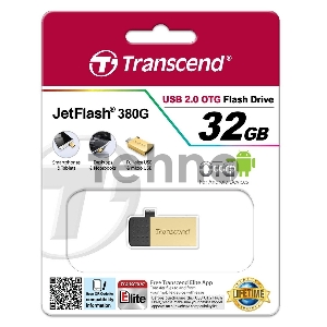 Флеш Диск Transcend 32Gb Jetflash 380 TS32GJF380G USB2.0 золотистый