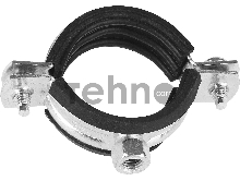 Хомут трубный с гайкой, 1/4