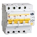 Выключатель автоматический дифференциального тока 4п C 25А 100мА тип AC 4.5кА АД-14 ИЭК MAD10-4-025-C-100, фото 1