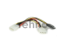 Кабель питания SATA Gembird/Cablexpert CC-SATA-PSY2, 15см, molex 4pin/molex4pin+sata 15pin, на 2 устр.