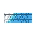 Клавиатура механическая беспроводная Dareu A84 Ice Blue (голубой), 84 клавиши, switch Aqua (linear), подключение проводное+Bluetooth+2.4GHz, аккумулятор 2000mAh, фото 3