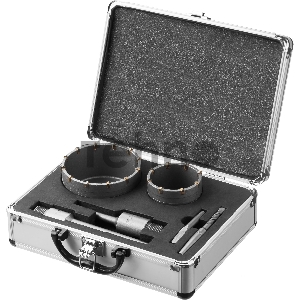 Набор коронок ЗУБР 29185-H2-2  по бетону с оснасткой d = 68 100мм кейс профессионал