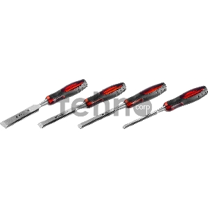 Набор стамесок-долот MIRAX с прозрачной рукояткой, 4 шт.