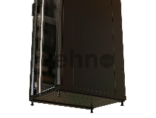 Шкаф коммутационный WRline (WR-TT-2766-AS-RAL9004) напольный 27U 600x600мм пер.дв.стекл задн.дв.стал.лист 2 бок.пан. 800кг черный 510мм 1388мм IP20 сталь