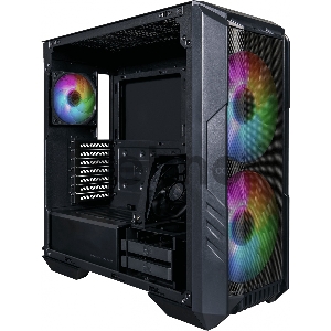 Корпус без блока питания Cooler Master MasterCase HAF 500P, USB3.0x2, USB3.2x1(TypeC), 2x200ARGBFans, 2x120Fan, Black, Full Tower, w/o PSU