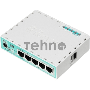 Роутер MikroTik RB750Gr3 hEX (RouterOS L4) with power supply and case 5 port 10/100/1000 гигабитный высокопроизводительный Ethernet