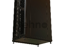 Шкаф серверный WRline (WR-TT-2268-DD-RAL9004) напольный 22U 600x800мм пер.дв.перфор.2ств. задн.дв.перфор.2-хст. 2 бок.пан. 800кг черный 710мм 1166мм IP20 сталь