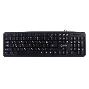 Клавиатура Gembird KB-8320U-Ru_Lat-BL, черный, USB, кнопка переключения RU/LAT,104 клавиши