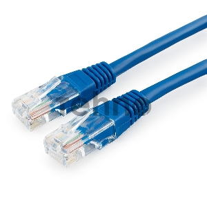 Патч-корд медный UTP Cablexpert PP10-2M/B кат.5e, 2м, литой, многожильный (синий)