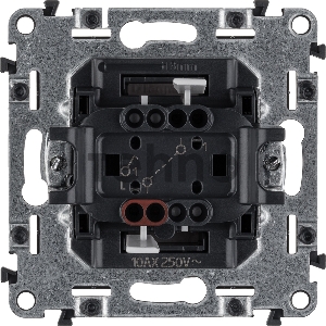 Механизм выключателя 1-кл. СП Valena Allure 10А IP20 250В 10АХ с лицевой панелью; безвинтовые зажимы бел. Leg 752701