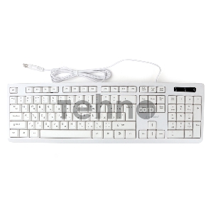 Клавиатура Gembird KB-8355U, USB, белый (бежевый), лазерная гравировка символов, кабель 1,85м