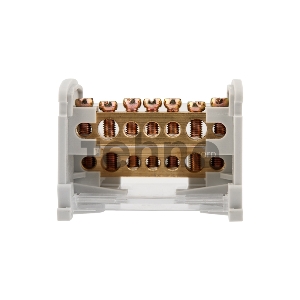 Шина на DIN-рейку в корпусе (кросс-модуль) 2х7 REXANT