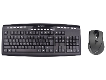 Клавиатура + мышь A4TECH W 9200F USB (черный), 2.4G наноприемник