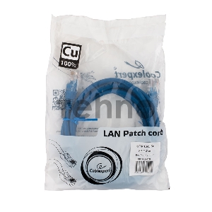 Патч-корд медный UTP Cablexpert PP10-2M/B кат.5e, 2м, литой, многожильный (синий)