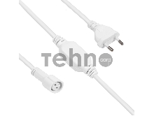Комплект подключения для уличных гирлянд 230В / 4А, цвет провода: белый, IP65