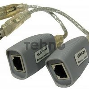 Удлинитель USB 1.1 интерфейса для клавиатуры и мыши по кабелю витой пары (CAT5/5e/6) до 100м, USB звуковые платы и т.д. до 70м