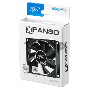 Вентилятор Deepcool XFAN 80 80x80x25mm 4-pin (Molex)20dB 82gr Ret