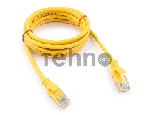 Патч-корд медный UTP Cablexpert PP10-2M/Y кат.5e, 2м, литой, многожильный (жёлтый)