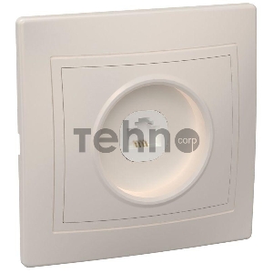 Розетка телефонная 1-м СП Кварта РТ10-ККм IP20 крем. ИЭК ETK10-K33-DM