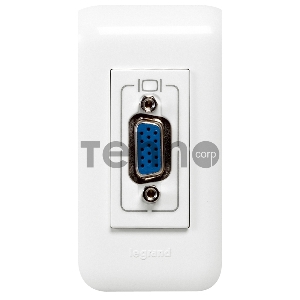 Розетка HD15 Mosaic 1м [078777] Legrand белая +шнур
