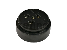 Розетка РШ для электрической плиты 32 А, 250 В, 2Р+РЕ (ОУ) черная REXANT