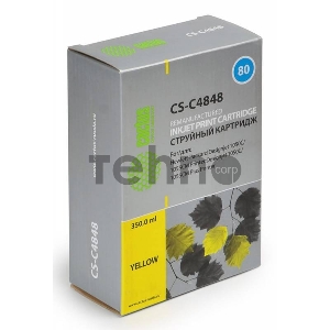 Картридж струйный Cactus CS-C4848 желтый для №80 HP DesignJet 1050C/1055CM/1000