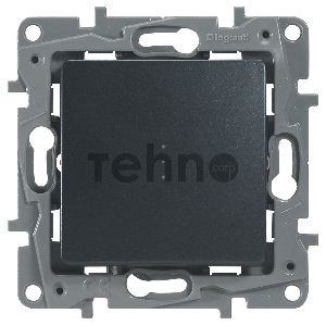 Переключатель с подсветкой,  10AX, антрацит