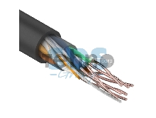 Кабель UTP REXANT 4PR 24AWG, CU (медь), CAT5e, 100 МГц, PE, черный, OUTDOOR, бухта 50 м