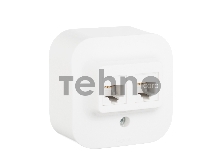 Электроустановочные изделия Legrand 782228 Двойная розетка RJ45 (Белая)