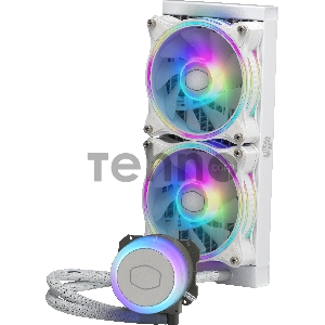 Система охлаждения Cooler Master ML240 ILLUSION White Edition 27mm wide radiator,120mm ARGB Gen2 fan*2,Pump ARGB Gen 2 LED