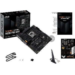 Материнская плата Asus TUF GAMING A620-PRO WIFI SocketAM5 AMD A620 4xDDR5 ATX AC`97 8ch(7.1) 2.5Gg RAID+HDMI+DP