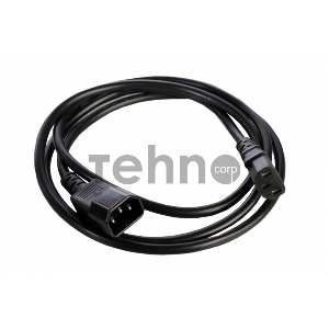 Шнур питания с заземлением IEC 60320 C13/IEC 60320 C14, 10А/250В (3x1,0), длина 3 м. (R-10-Cord-C13-C14-3) Шнур питания с заземлением IEC 60320 C13/IEC 60320 C14, 10А/250В (3x1,0), длина 3 м. (R-10-Cord-C13-C14-3)