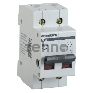 Выключатель нагрузки Iek MNV15-2-040 (мини-рубильник) ВН-32 2Р 40А GENERICA