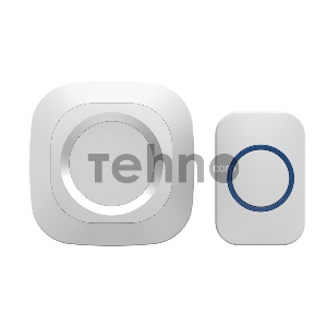 Беспроводной дверной звонок в розетку мигающий 36 мелодий IP44 (белый/серый) REXANT