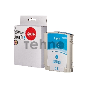 Струйный картридж Sakura C4836A (№11 Cyan) для HP, голубой, 29 мл., 2350 к.