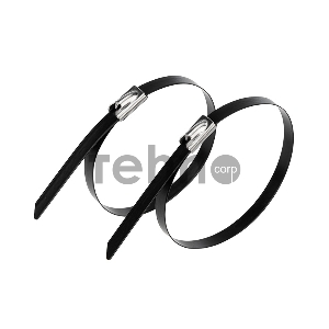 Хомут-стяжка стальная с полимерным покрытием REXANT 300x4,6 мм, упаковка 50 шт.