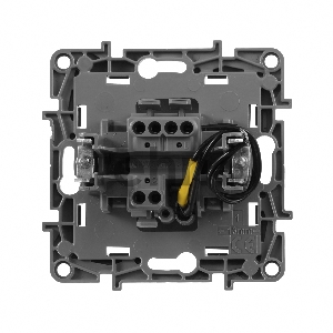 Переключатель с подсветкой,  10AX, антрацит