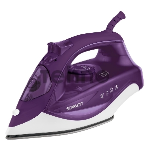 Утюг Scarlett SC-SI30K51  (фиолетовый) Мощность, Вт: 2200; Световой индикатор работы: Да; Регулируемый пар до г/мин: 60; Паровой удар до г/мин: 120; Резервуар для воды, мл: 250; Функция разбрызгивания воды: Да; Терморегулятор: Да; Вертикальное отпаривание: Да; Регулировка степени отпаривания: Да; Покрытие подошвы: Керамическая подошва KeramoPro; Самоочистка: Да; Система защиты от накипи ANTI-CALC: Да; Функция автоотключения AUTO-SHUT OFF: Да; Размер утюга Ш*В*Г, мм: 275*116*138; Шарнирное крепление шнура: Д