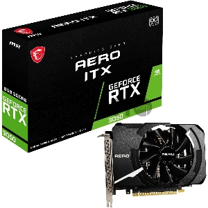 Видеокарта MSI PCI-E 4.0 RTX 3050 AERO ITX 8G OCV2 NVIDIA GeForce RTX 3050 8192Mb 128 GDDR6 1807/14000 HDMIx1 DPx3 HDCP Ret Видеокарта MSI PCI-E 4.0 RTX 3050 AERO ITX 8G OCV2 NVIDIA GeForce RTX 3050 8192Mb 128 GDDR6 1807/14000 HDMIx1 DPx3 HDCP Ret