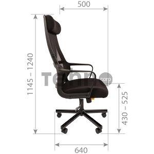 Офисное кресло Chairman 590 Россия TW черный МЕТ