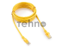 Патч-корд медный UTP Cablexpert PP10-3M/Y кат.5e, 3м, литой, многожильный (жёлтый)