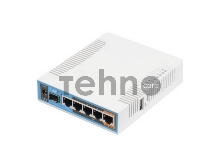 Сетевое оборудование MikroTik RB962UiGS-5HacT2HnT Роутер 2.4+5ГГц, 802.11a/b/g/n/ac, 5x Ethernet 1G, 1x SFP